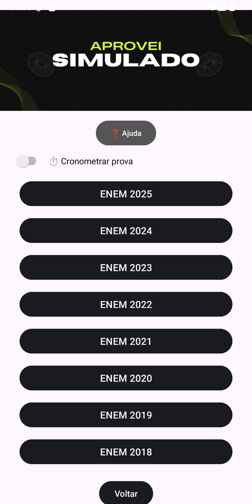 Lista de simulados do ENEM